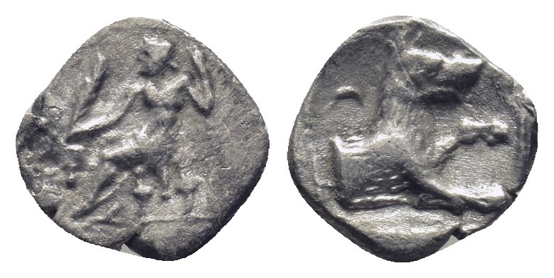 CILICIA. Uncertain mint or satrap. Circa 4th Century B.C. AR obol. (9mm, 0.36 g)...