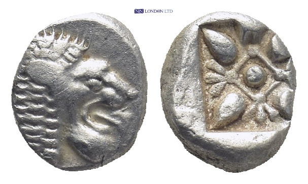 IONIA. Miletus. Ca. late 6th-5th centuries BC. AR obol (8mm, 1.1 g). Milesian st...
