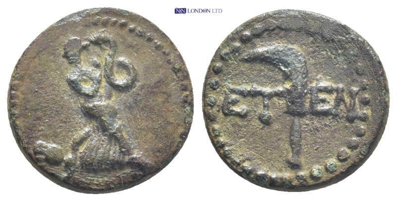 PISIDIA. Etenna. Ae (16mm, 2.9 g) (1st century BC). Obv: Female figure advancing...