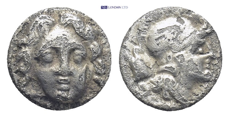 PISIDIA. Selge. Circa 350-300 B.C. AR obol. (9mm, 0.96 g). Gorgon head facing / ...