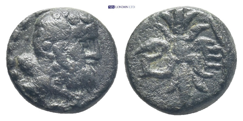 Pisidia, Selge, AE (12mm, 2.3 g) ca. 100 BC Obv: Laureate head of Herakles right...