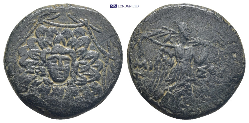 PONTOS, Amisos. 85-65 BC. AE (21mm, 7.8 g). Aegis with Gorgon's head / Nike stan...