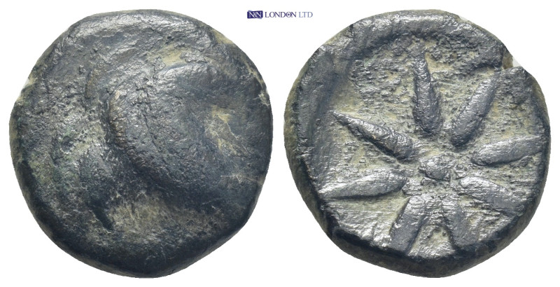 PONTOS. Amisos. Ae (18mm, 6.7 g) (Circa 130-100 BC). Obv: Bashlyk left. Rev: Eig...