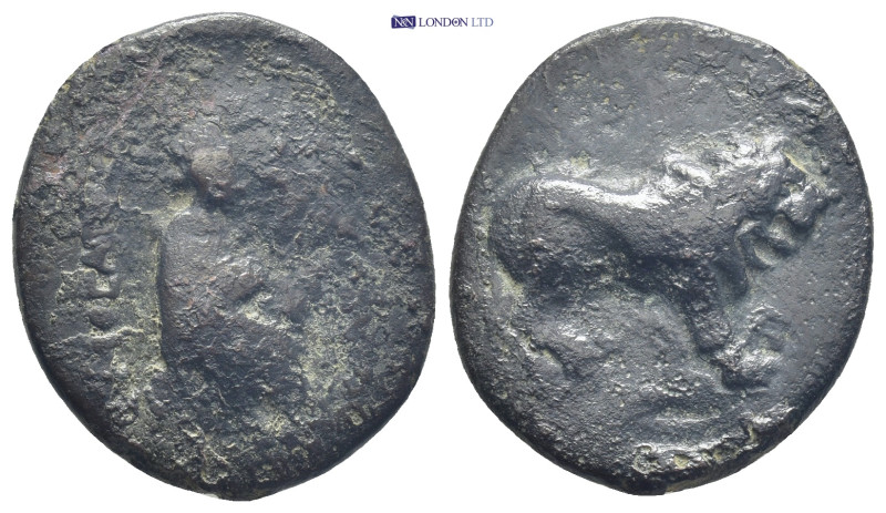 Commagene, Samosata. Civic issue, c. 40-30 BC. Æ (24mm, 6.6 g). Tyche of Samosat...