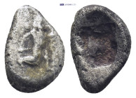 PERSIA. Achaemenid Empire. Time of Artaxerxes I to Xerxes II (Circa 455-420 BC). AR 1/4 Siglos. (11mm, 1.3 g) Obv: Persian king in kneeling-running st...
