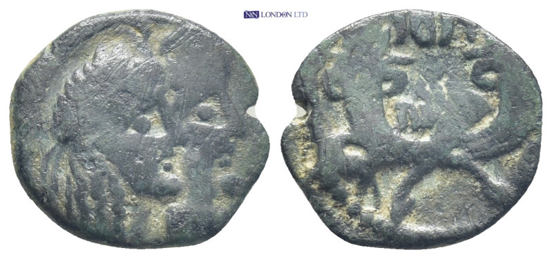 Nabataea, Aretas IV and Shaqilat (9 BC-AD 40). Æ (16mm, 2.6 g). Petra, 20-40. Ju...