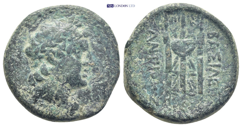 Seleukid Empire, Alexander I Balas Æ (25mm, 12.0 g). Seleukeia in Pieria, 149 BC...