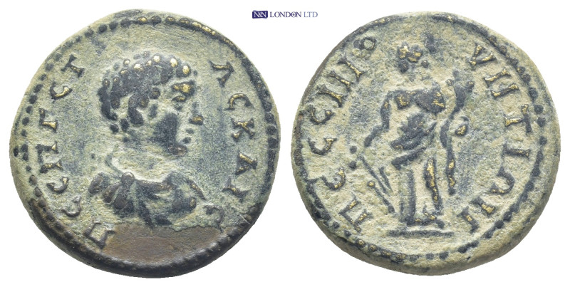 GALATIA. Pessinus. Geta (Caesar, 198-209). Ae (18mm, 4.5 g) Obv: Π CEΠ ΓETAC KΑΙ...