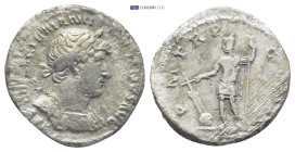 Hadrian (117-138) AR Denarius, (18mm, 2.7 g) Rome. Obv: IMP CAESAR TRAIAN HADRIANVS AVG, Bust of Hadrian, laureate and draped, right Rev: P M TR P COS...
