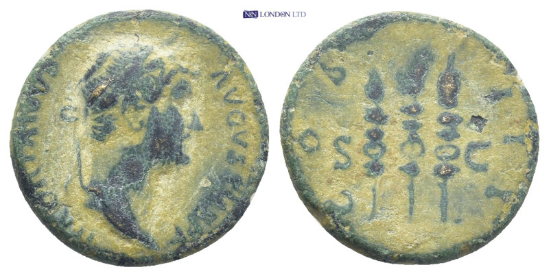 Hadrian. A.D. 117-138. Æ quadrans (17mm, 3.0 g). Rome, ca. A.D. 124-128. HADRIAN...