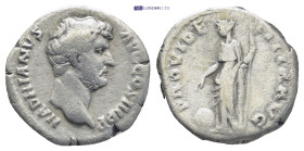 Hadrian. Denarius. (17mm, 3.0 g) 137-138 d.C. Rome. Anv.: HADRIANVS AVG COS III P P, bare head to right. Rev.: PROVIDENTIA AVG, Providentia standing t...
