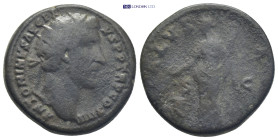 Antoninus Pius (AD 138-161), Æ Dupondius, (25mm, 14.8 g) struck AD 140-4, ANTONINVS AVG PIVS P P TR P COS III , radiate head facing right , rev SALVS ...