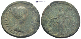 Faustina II. (147-175 AD). AE Sestertius (34mm, 29.3 g), Rome (Roma), c. 149-156 AD. Obv. FAVSTINAE AVG P II AVG FIL, draped bust right. Rev. VENVS AV...