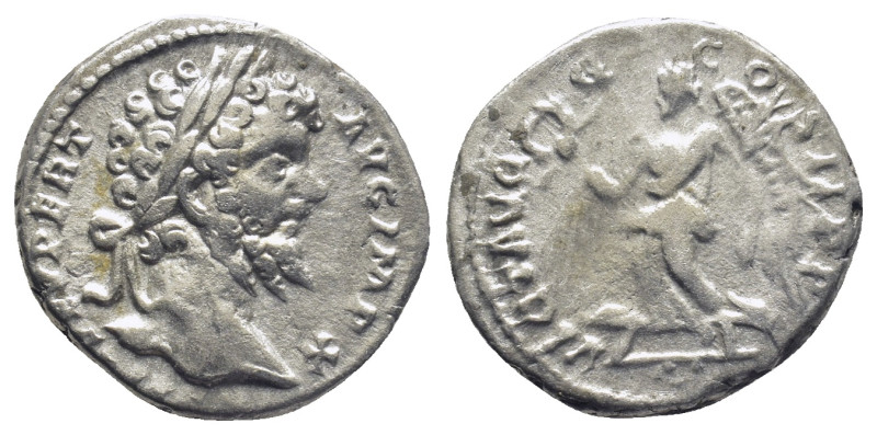 Septimius Severus AR Denarius. (16mm, 3.1 g) Rome, AD 197-198. L SEPT SEV PERT A...