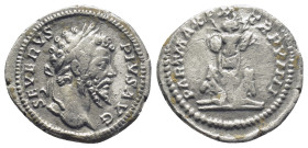 Septimius Severus, (A.D.193-211), silver denarius, issued 201, Rome mint, (19mm, 2.9 g), obv. laureate head to right, SEVERVS PIVS AVG, rev. PART MAX ...