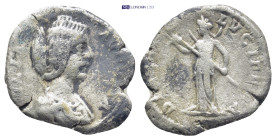 Julia Domna AD 193-217. Rome. Denarius AR (20mm., 2.9 g). IVLIA PIA FELIX AVG, draped bust of Julia Domna right / DIANA LVCIFERA, Diana Lucifera stand...
