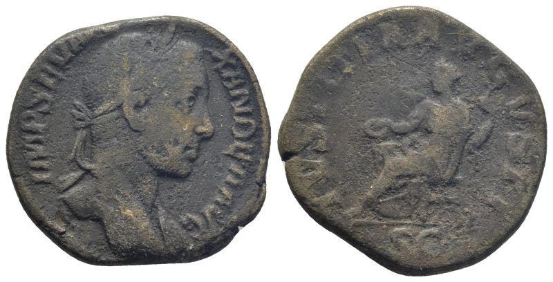 Severus Alexander Æ Sestertius. (28mm, 17.8 g) Rome, AD 222-231. IMP SEV ALEXAND...