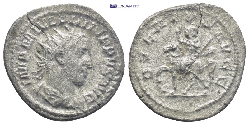 Philip I AR Antoninianus. (22mm, 3.6 g) Rome, AD 244-247. Radiate and draped bus...