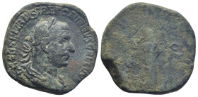 Trebonianus Gallus Æ Sestertius. (29mm, 16.2 g) Rome, circa AD 251-253. IMP CAES C VIBIVS TREBONIANVS GALL[VS AVG], laureate, draped and cuirassed bus...