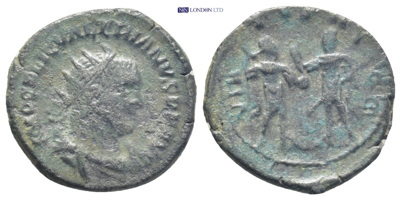 Valerian I AD 253-260. Samosata Antoninianus Æ silvered (20mm., 3,2 g). IMP C P ...