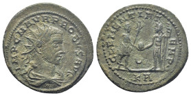 Probus (276-282) AE Antoninianus (22mm, 3.39 g) Tripolis, 280. Obv: IMP C M AVR PROBVS P F AVG, Radiate, draped, and cuirassed bust of Probus to right...