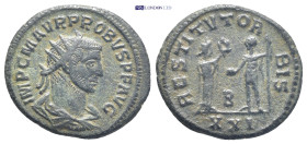 Probus. A.D. 276-282. Æ antoninianus (21mm, 4.0 g). Antioch, A.D. 280. IMP C M AVR PROBVS P F AVG, radiate, draped and cuirassed bust of Probus right ...