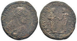 Maximianus. As Senior Augustus (1st reign), AD 305-307. Æ Follis (27mm, 8.2 g). Cyzicus mint, 4th officina. Struck AD 305-306. Laureate bust right, we...