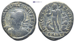 Licinius II. Caesar, A.D. 317-324. AE follis (18mm, 3.7 g). Antioch mint, struck A.D. 318-324. D N VAL LICIN LICINIVS NOB C, helmeted and cuirassed bu...