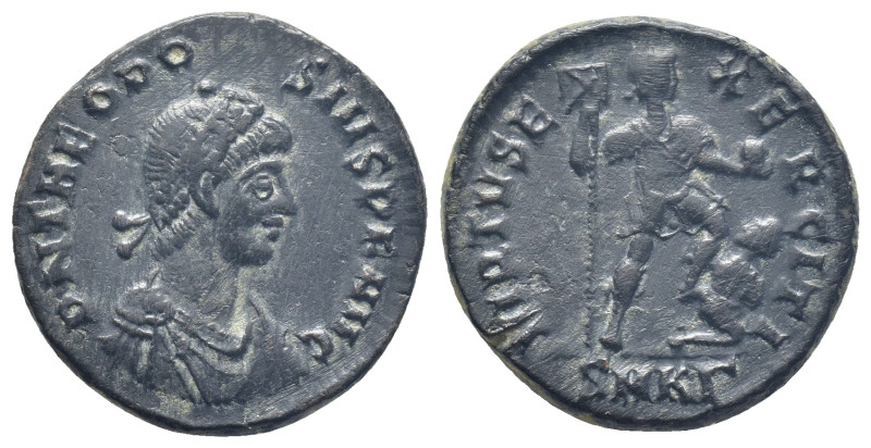 Theodosius I. A.D. 379-395. AE majorina (22mm, 6.2 g). Cyzicus mint, struck A.D....