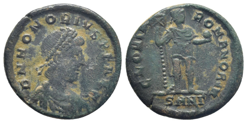 Honorius. A.D. 393-423. AE (21mm, 4.3 g). Nicomedia mint, struck A.D. 393-395. D...