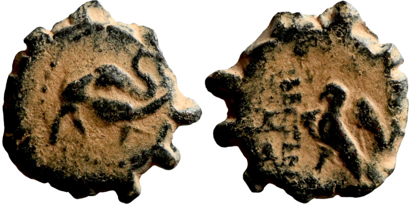 Greek bronze coin 1-4 Century

15mm 2,78g

Artificial sand patina