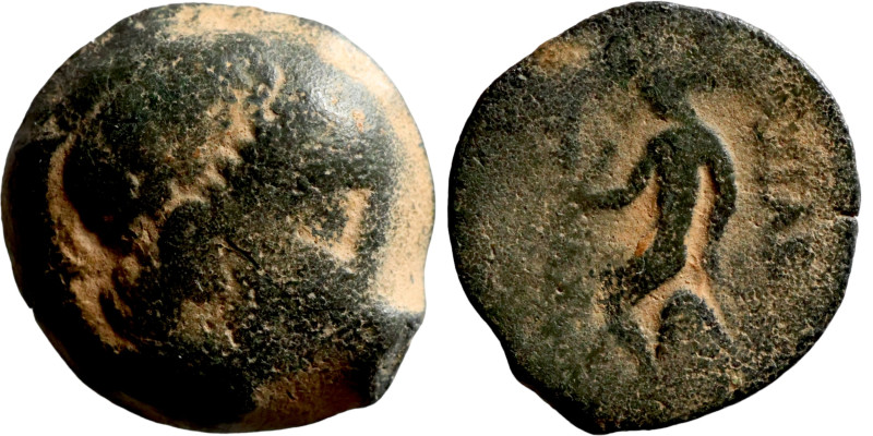 Greek bronze coin 1-4 Century

14mm 2,60g

Artificial sand patina