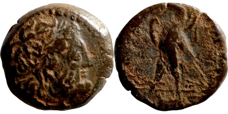 Greek bronze coin 1-4 Century

16mm 4,50g