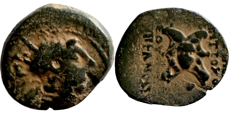 Greek bronze coin 1-4 Century

14mm 2,94g

Artificial sand patina