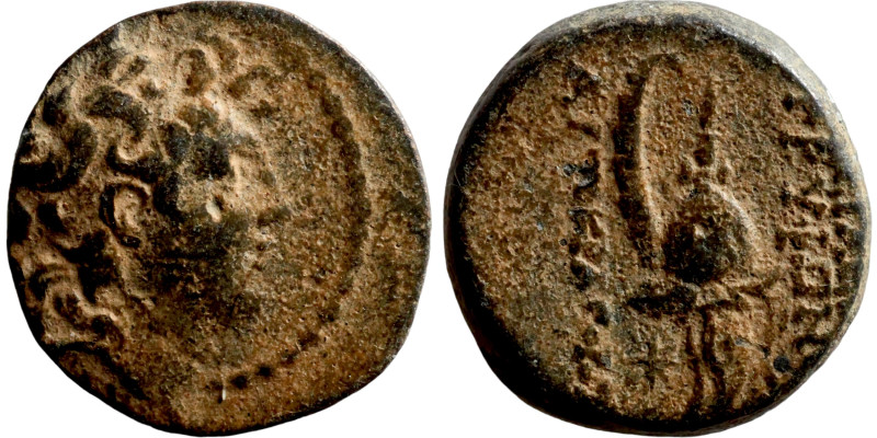 Tryphon, 142-138 BC. Antioch on the Orontes. Diademed head of Tryphon to right. ...