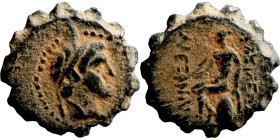 Greek bronze coin 1-4 Century

13mm 2,06g

Artificial sand patina