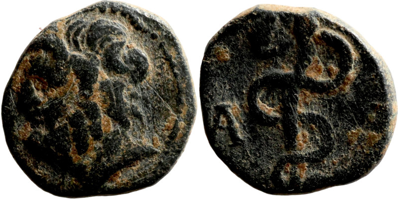 Greek bronze coin 1-4 Century

13mm 2,36g