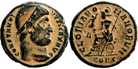 CONSTANTINE I THE GREAT AE follis. GLORIA ROMANORUM, Roma seated left. Rare

18mm 2,73g

Artificial sand patina