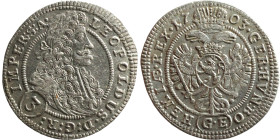Haus Habsburg 3 Kreuzer 1703 Leopold I. (1657-1705) Prag

21mm 1,62g