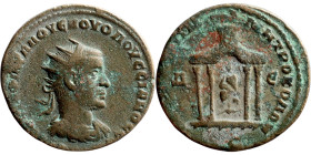 Volusian, 251-253. Ae ΑΥΤΟΚ Κ Γ ΑΦΙΝ ΓΑΛ ΟΥƐΝ ΟΥΟΛΟΥϹϹΙΑΝΟϹ ϹƐΒ Radiate, draped and cuirassed bust of Volusian. Rev. ΑΝΤΙΟΧƐΩΝ ΜΗΤΡΟ ΚΟΛΩΝ, Δ Ɛ to lef...