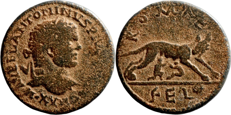 Caracalla Troas, Alexandria. She Wolf & Romulus & Remus

29mm 15,00g

Artifi...