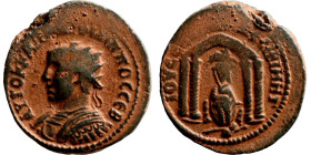 MESOPOTAMIA, Nisibis, Philip II ( 247-249 AD).AE Bronze Obv: AYTOK M IOVΛI ΦIΛIΠΠOC CЄB, radiate and cuirassed bust to left, wearing paludamentum Rev ...