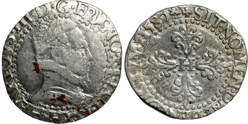 ½ Frank Henryk Walezy 1587 Lyon Poland – France

28mm 6,96g