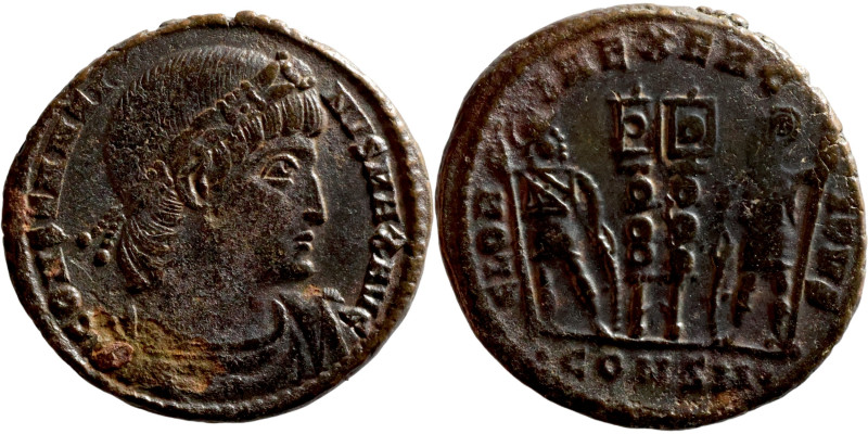 Constantinus I. (306-337 AD). Æ Follis. Obv: CONSTANTINVS MAX AVG. laureate bust...