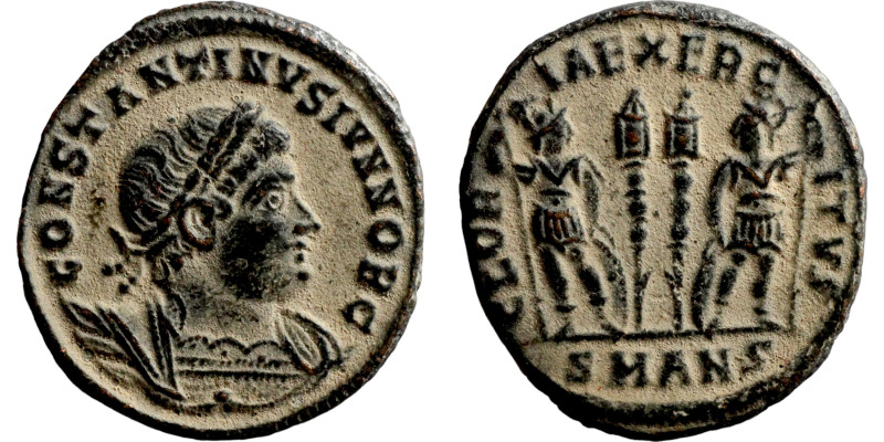 Constantinus I. (306-337 AD). Æ Follis. Obv: CONSTANTINVS MAX AVG. laureate bust...