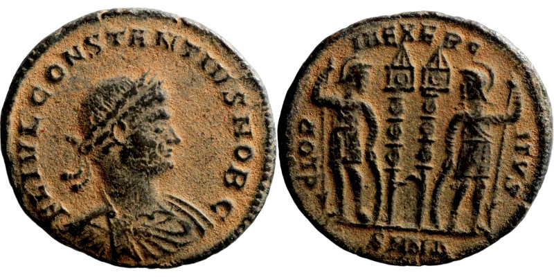 Constantinus I. (306-337 AD). Æ Follis. Obv: CONSTANTINVS MAX AVG. laureate bust...