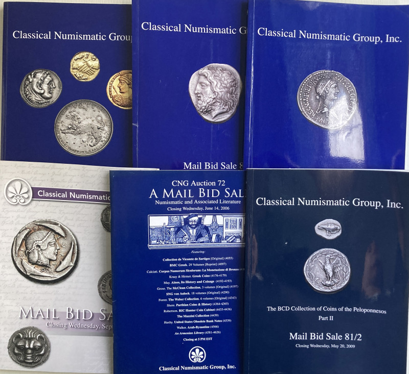 Classical Numismatic Group. Lotto di 5 Cataloghi: Auction 72 (14 June 2006) – Au...