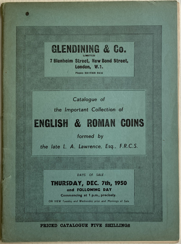 Glendining & Co. Catalogue of the Important Collection of English & Roman Coins ...