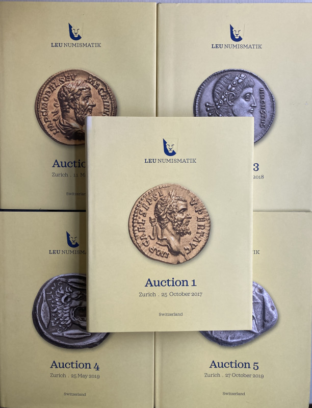 Leu Numismatik Lotto di 5 Cataloghi: Auction 1 (25 October 2017 – Auction 2 (11 ...