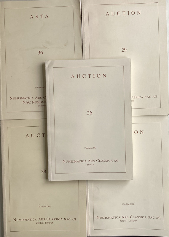 Nac Numismatica Ars Classica. Lotto di 5 Cataloghi: Auction 26 (27 June 2003) – ...